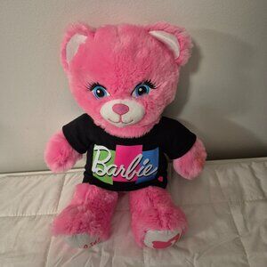 2023 Barbie Movie Build-A-Bear, Pink Plush Bear with Blue Eyes – Limited Edition